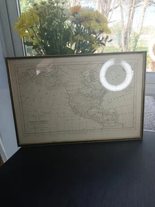 Map Of North America Nootka Sound Asia Framed Unsure Of Its Age. - Picture 1 of 12