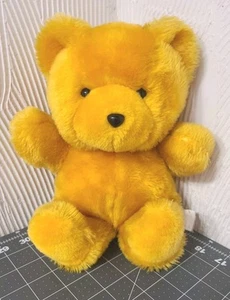Peluche orsacchiotto vintage Walmart oro giallo 9" seduto oro  - Foto 1 di 10