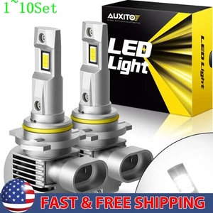 Super Bright 9012 Headlight LED Bulb Hi-Lo Beam White HIR2 30000LM 1-10Set - Picture 1 of 21