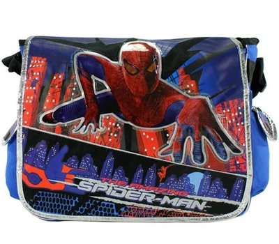 Marvel - Bolso Mensajero Spiderman - Bolso para Libros Escolares Bolsa para Pañales Azul - Acción Foto 1 de 4