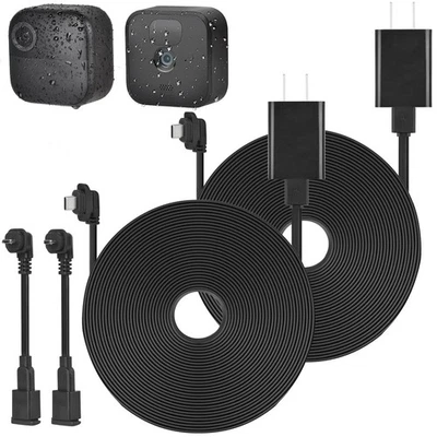 16FT Power Cable and Adapter (2Pack) Compatible with Blink Outdoor 4 Camera,F. - Image 1 of 4