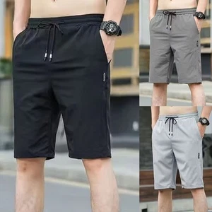 Quick Drying Men's Thin Casual Shorts in Various Solid Colors Available - Picture 1 of 22