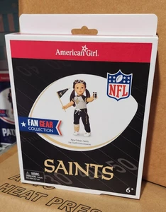 AMERICAN GIRL NFL FAN GEAR COLLECTION NEW ORLEANS SAINTS FAN OUTFIT & ACCESS NUOVO - Foto 1 di 2
