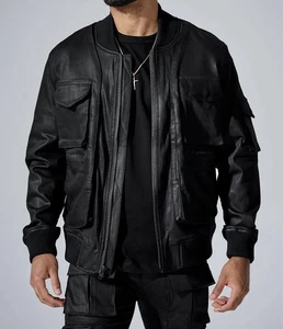 Jordan Craig Midnight Mercenary Bomberjacke (Jet Black) JJ2286 - Größe L - Bild 1 von 5