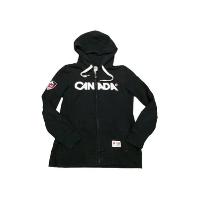 Hudson's Bay Co. Canada 2010 Winter Olympics Hoodie Women Medium Black Full Zip - Image 1 of 4