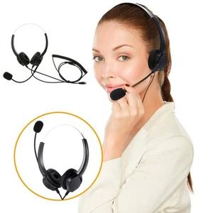 Centre D'appels Casque Mains Libres Casque Monaural Mic Mircrophone Pour Le - Afbeelding 1 van 7