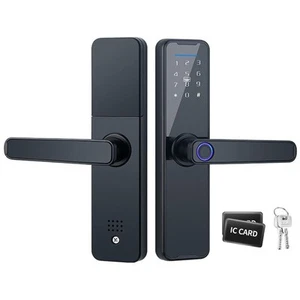 Door Lock Fingerprint Smart Door Lock with Handle, Biometric Door Locks with ... - Picture 1 of 6