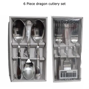 Dragon Stainless Steel Cutlery Set Kitchen Set Spoon,Fork , 6piece Ikea Set - Picture 1 of 8