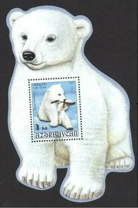 Azerbaijan 2007 * Stamp* Polar Bear *Ursus maritimus* FAUNA * Figure Block * MNH - Image 1 of 1