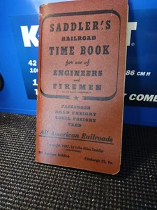 Vintage Saddler's Railroad Time Book 1957 with Entries From 1958 - Picture 1 of 5