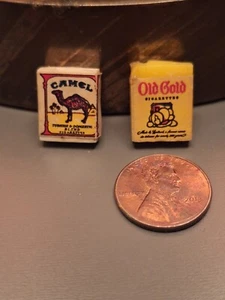 Puppe Miniatur Zigarettenschachteln Kamel und Alt Gold Vintage Barbie Größe - Bild 1 von 9
