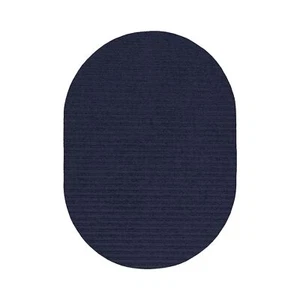 Ultra Blue 2' x 4' Oval, Solid Area Rug: Stain Resistant, Non-Slip, Washable ... - Picture 1 of 8