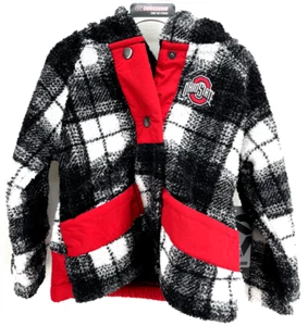 NEW Ohio State Buckeyes OSU Colosseum Athletics Plaid Sherpa Jacket Toddler 3T - Picture 1 of 10