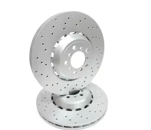 FOR BMW M2 F87 M3 F80 M4 F82 Front Drilled Brake Discs 34112284809 34112284810 - Picture 1 of 4