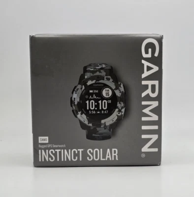 Garmin Instinct Solar Sports Watch Rugged GPS HRM Camo Edition Lichen - Image 1 of 4
