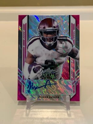 Jhamon Ausbon /25 Metal Draft Leaf 2021 Auto Pink PA-JA1 - Image 1 of 3