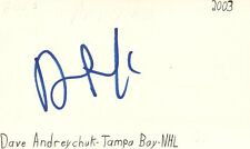 Dave Andreychuk Tampa Bay NHL Hockey Autographed Signed Index Card