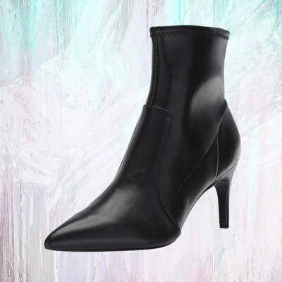 Hecho en Italia Nuevo en Caja Charles David $249 Negro Cuero Real Botín al Tobillo NUEVO 8.5 Foto 1 de 4