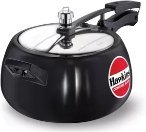 HAWKINS Hawkins Contura Black Pressure Cooker, 5 Litre, Black (Hard Anodized) - Picture 1 of 6