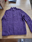 Cableknit Purple Pullover Sweater Very Nice and Warm !  Very nice !