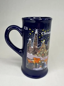 Taza alta azul Christkindl Market Chicago 2013 Christkindlmarket - Imagen 1 de 8