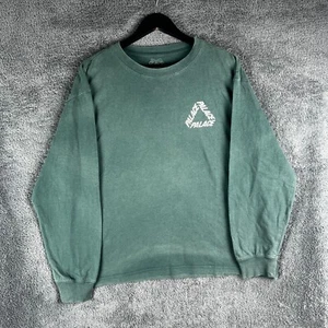 PALACE Skateboards Tri-Logo Long Sleeve T-Shirt Green Mens XL Y2K Skater Surf - Picture 1 of 14