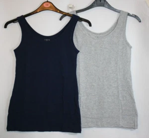 2 PACK BNWT SIZE SMALL IRIS & LILLY NAVY & GREY VESTS 6245 - Imagen 1 de 3