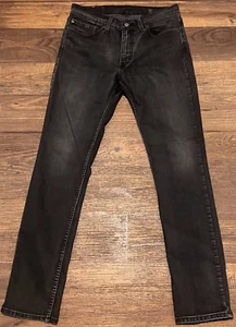 Levis 511 Jeans Mens 32x34 Black Slim Fit Tapered Leg Stretch - Picture 1 of 6