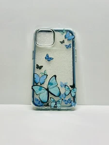 Blue Butterfly Slim 360-Case For Apple iPhone 14 or 13 (6.1”;2022/2021 Release) - Picture 1 of 13