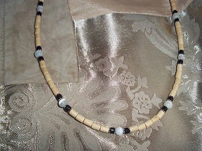 Hand Crafted 22 inch Unisex Wood Bead NECKLACE with MAGNETIC Clasp C-27 - Image 1 of 3