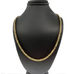 18KT Yellow Gold 24" 3mm Rope Chain 22.55g - Picture 1 of 6