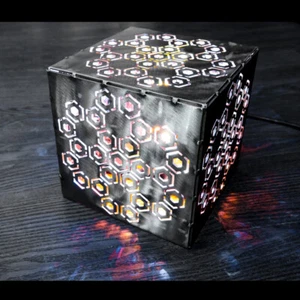 Cubo luminoso Norea #019 de acero de LICHTfunken - cubo de luz cubo / cubo - Imagen 1 de 3