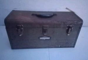 Vintage Craftsman 6512 Crown Logo Toolbox Gray With Tray 20"x9.5"x 8" - Picture 1 of 11