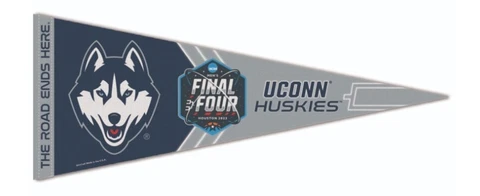 2023 MENS CHAMPIONS NCAA FINAL FOUR GAME DAY PREMIUM FELT PENNANT UCONN HUSKIES Cover