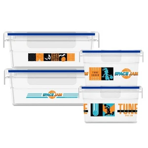8-Pc Plastic Food Storage Container Set, 4.6-Cup & 3-Cup Meal Prep Containers... - Picture 1 of 6