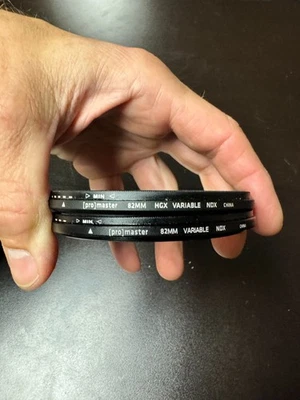 9 Filter: (2) Pro-master 82mm ND + (2) Tiffen 62mm ND +  (1)  58mm K&F ND...... - Image 1 of 4