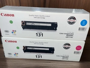 NEW SEALED Genuine Canon 131 Color Toner Cartridge Set of 2 CM + FREE SHIPPING! - Photo 1/3
