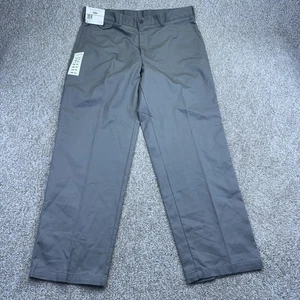 Y2K Savane Khaki Pants Mens Size 40x32 (Actual 39x32) Gray Flat Front - Picture 1 of 13