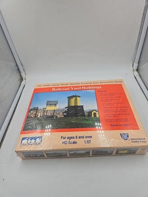 ho scale model railroad buildings crossover bridge and rail yard buildings - Image 1 of 4