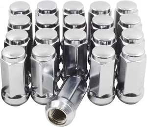 20pc Lug Nut Set 1.75" Bulge Acorn 9/16-18 Chrome Dodge Ram 1500 Durango Dakota - Picture 1 of 6