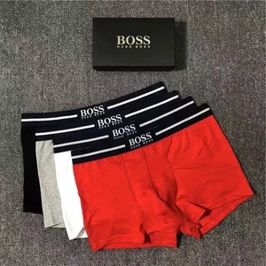 Hugo Boss Men's Underwear 3-Pack Boxed Gift Set Premium Cotton Boxer Briefs - Picture 1 of 4
