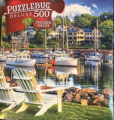 Perkins Cove Harbor Maine 500 Piece Jigsaw Puzzle Puzzlebug Deluxe 20" x 12" - Image 1 of 2