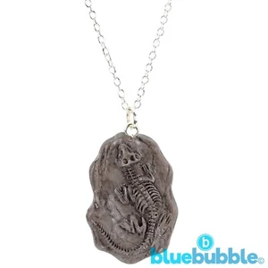 bluebubble FOSSILS Necklace Funky Jurassic Dino Cool Archaeology Prehistoric Fun - Picture 1 of 5