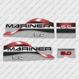 Mariner 5 hp Two Stroke 1996-1998 outboard engine decals sticker set - Picture 1 of 3