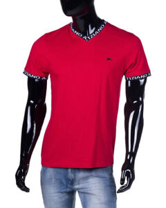T-shirt homme à col en V A. Tiziano rouge Ian