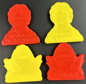 Vintage 1980 McDonald’s Plastic Cookie Cutters Set Of 4 - Picture 1 of 5