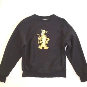 Disney Men's Tiger Dark Gray Size S Fleece Sweater pullover Sweatshirt Vintage - Picture 1 of 5