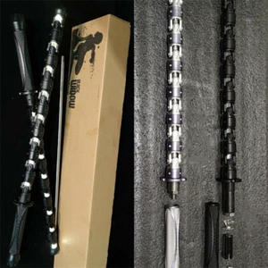 Arma elettrica Black Widow metallo cosplay prop nero grigio e argento blu prop - Foto 1 di 12