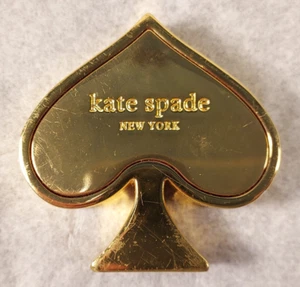 Vintage "Kate Spade - New York" Logo Gold Tone Brass Paperweight - Picture 1 of 7