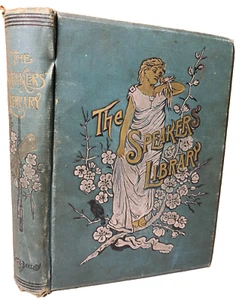 Antique Ornate Victorian Book Embossed Gilded Literary Gems Parlor Entertainment - Picture 1 of 24